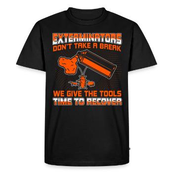 Les combattants de vermine ne prennent pas de pause Exterminateurs - T-shirt Premium bio Homme - noir - Devant - Nico (187cm)
