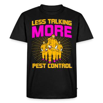 Moins de paroles, plus de lutte antiparasitaire - T-shirt Premium bio Homme - noir - Devant - Nico (187cm)