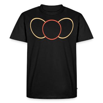 Ovale Jaune - Rouge - Jaune - T-shirt Premium bio Homme - noir - Devant - Nico (187cm)