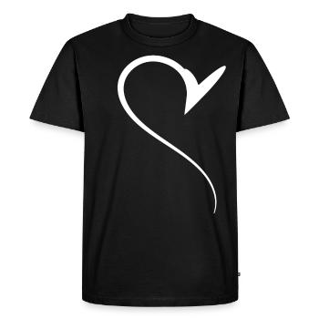Demi-sage cœur simple - T-shirt Premium bio Homme - noir - Devant - Nico (187cm)