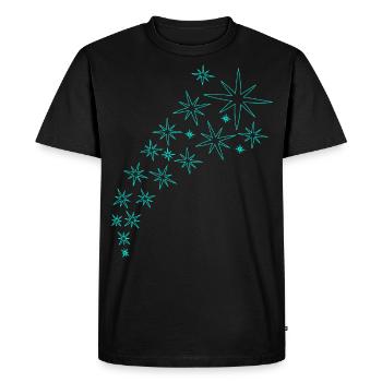 Star Arch Mint Green Design - Men's Premium Organic T-Shirt - black - Front - Nico (187cm)