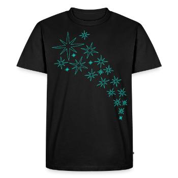 Stars Mint Green Design - Men's Premium Organic T-Shirt - black - Front - Nico (187cm)
