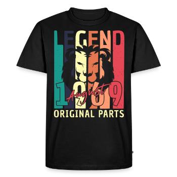 Legendary 1969 August - Men's Premium Organic T-Shirt - black - Front - Nico (187cm)