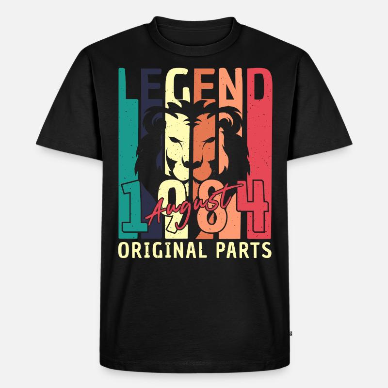 August 1984 Geschenkidee - Männer Premium Bio T-Shirt - Schwarz
