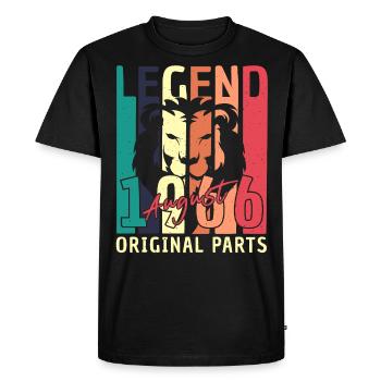 Original 1966 August - Men's Premium Organic T-Shirt - black - Front - Nico (187cm)