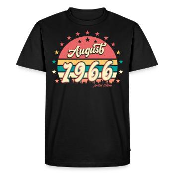 1966 August Vintage - Men's Premium Organic T-Shirt - black - Front - Nico (187cm)