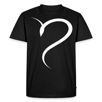 Demi-sage cœur simple - T-shirt Premium bio Homme - noir - Devant - Nico (187cm)