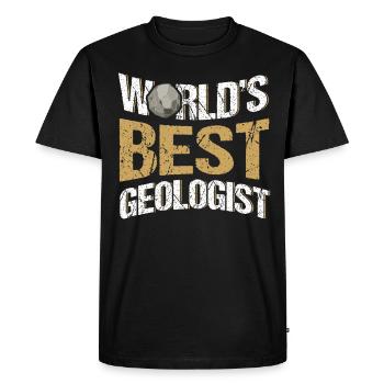 Le meilleur géologue du monde Chasse aux roches - T-shirt Premium bio Homme - noir - Devant - Nico (187cm)