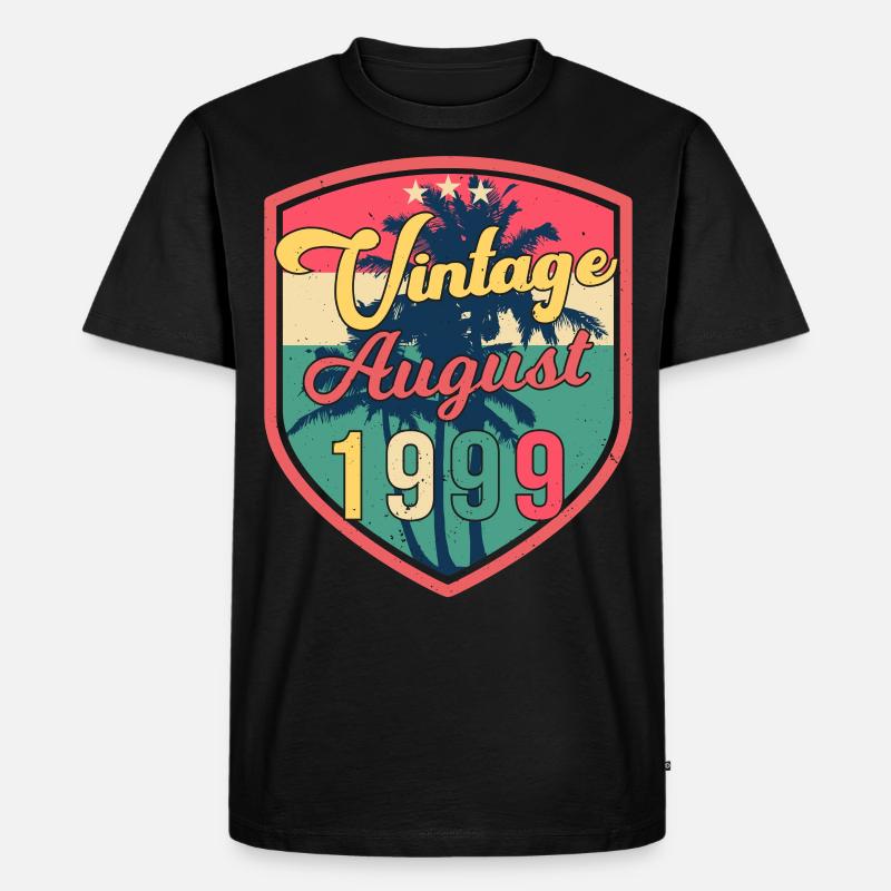 Bester Geburtsmonat August 1999 - Männer Premium Bio T-Shirt - Schwarz