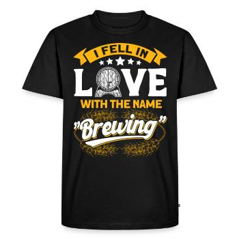 Je suis tombé amoureux du nom Brewing Brewer - T-shirt Premium bio Homme - noir - Devant - Nico (187cm)