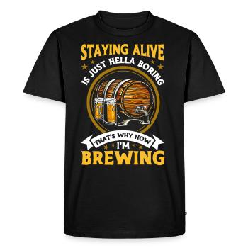 That's why I brew brewers now - Men's Premium Organic T-Shirt - black - Front - Nico (187cm)