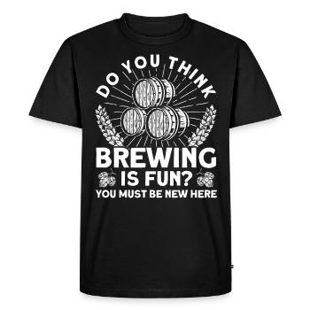 Pensez-vous que le brassage est amusant brasseur brasseur - T-shirt Premium bio Homme - noir - Devant - Nico (187cm)