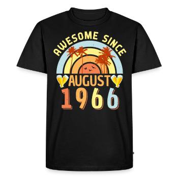 Légendaire août 1966 - T-shirt Premium bio Homme - noir - Devant - Nico (187cm)