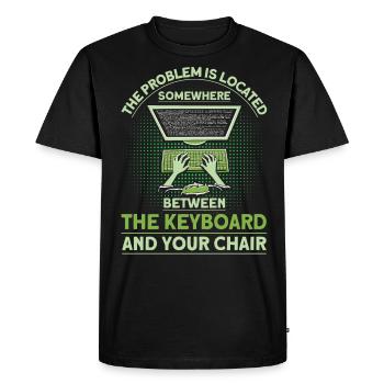 The problem is localized sysadmin - Men's Premium Organic T-Shirt - black - Front - Nico (187cm)