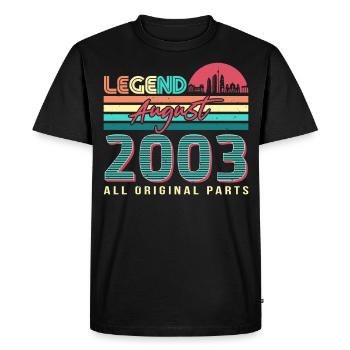 Birthday greeting August 2003 - Men's Premium Organic T-Shirt - black - Front - Nico (187cm)