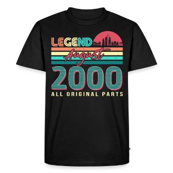 Birthday greeting August 2000 - Men's Premium Organic T-Shirt - black - Front - Nico (187cm)