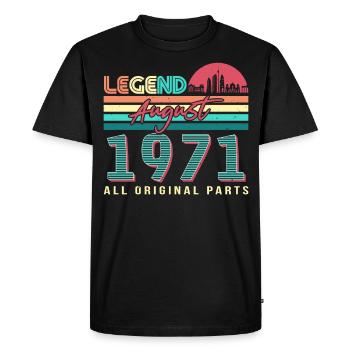 Légende d’août 1971 - T-shirt Premium bio Homme - noir - Devant - Nico (187cm)
