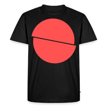 Half Circles Red Design - Men's Premium Organic T-Shirt - black - Front - Nico (187cm)