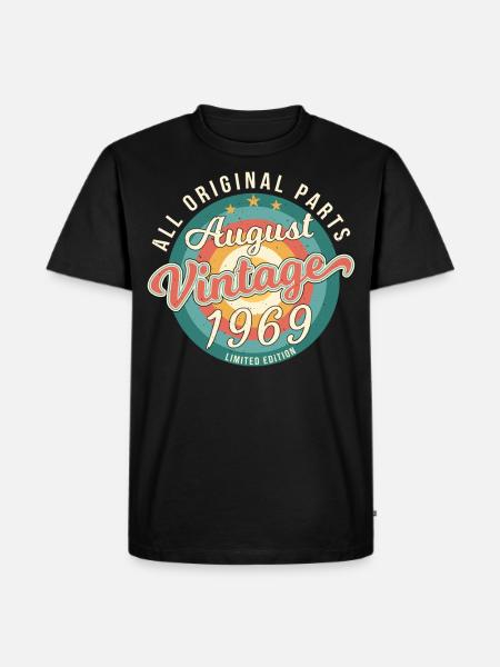 1969 August All original - Men's Premium Organic T-Shirt - black