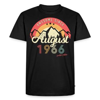 1966 August Vintage - Men's Premium Organic T-Shirt - black - Front - Nico (187cm)