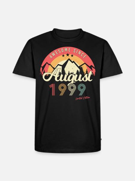 Legendär August 1999 - Männer Premium Bio T-Shirt - Schwarz