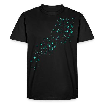 Stardust Vert - T-shirt Premium bio Homme - noir - Devant - Nico (187cm)