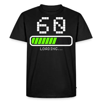 60 years anniversary Loading Loading beam - Men's Premium Organic T-Shirt - black - Front - Nico (187cm)