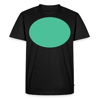 Ovale vert Conception simple - T-shirt Premium bio Homme - noir - Devant - Nico (187cm)