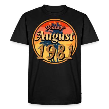 Gift idea for August 1981 - Men's Premium Organic T-Shirt - black - Front - Nico (187cm)