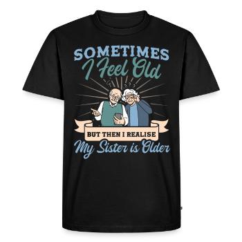 Old people Sarcastic grandfather - Men's Premium Organic T-Shirt - black - Front - Nico (187cm)