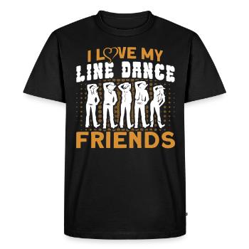 Line Dance Dancer Dance Groupe cowboy Western Dancing - T-shirt Premium bio Homme - noir - Devant - Nico (187cm)