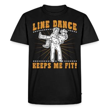Line Dance Dancer Dance Groupe cowboy Western Dancing - T-shirt Premium bio Homme - noir - Devant - Nico (187cm)