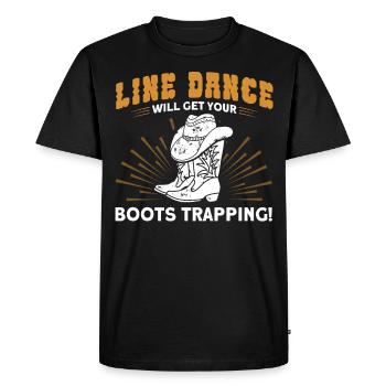 Danseur de ligne Cowboy Hat Cowboy Western Dancing - T-shirt Premium bio Homme - noir - Devant - Nico (187cm)
