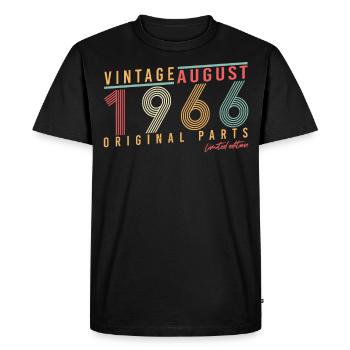 Original août 1966 - T-shirt Premium bio Homme - noir - Devant - Nico (187cm)