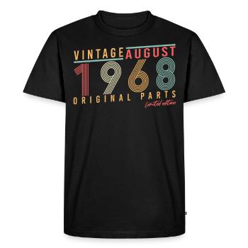 1968 In August Vintage - Men's Premium Organic T-Shirt - black - Front - Nico (187cm)