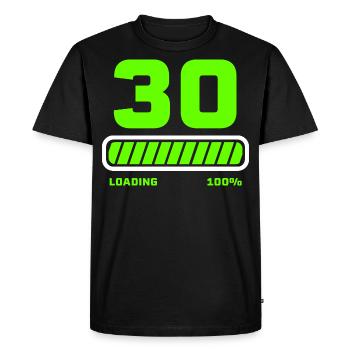 30 years anniversary Loading loading beam - Men's Premium Organic T-Shirt - black - Front - Nico (187cm)