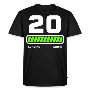 20 years anniversary Loading loading beam - Men's Premium Organic T-Shirt - black - Front - Nico (187cm)