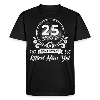 25th Wedding Anniversary Couple Design 25 Years of Marriage - Men's Premium Organic T-Shirt - black - Front - Nico (187cm)