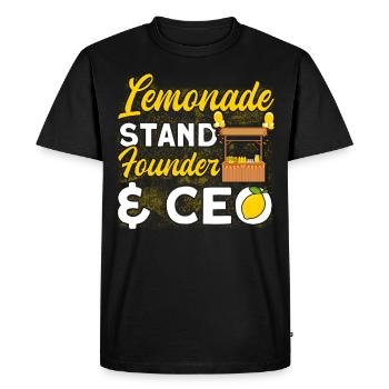 Jus de citron Jus de citron Limonade - T-shirt Premium bio Homme - noir - Devant - Nico (187cm)