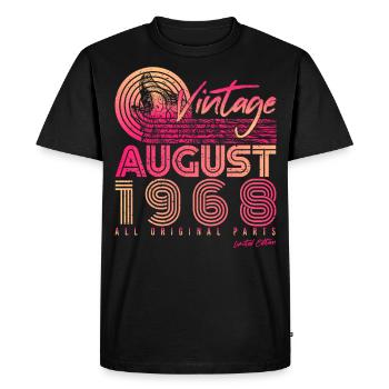1968 In August Alles Original - Men's Premium Organic T-Shirt - black - Front - Nico (187cm)