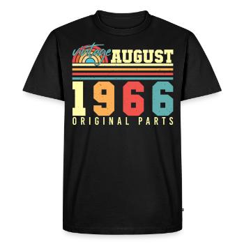 Original août 1966 - T-shirt Premium bio Homme - noir - Devant - Nico (187cm)