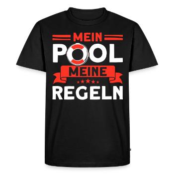 Sauveteur Piscine Sauveteur Sauveteur Sauveteur - T-shirt Premium bio Homme - noir - Devant - Nico (187cm)