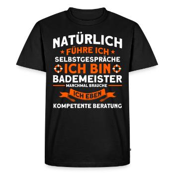 Sauveteur Piscine Sauveteur Sauveteur Sauveteur - T-shirt Premium bio Homme - noir - Devant - Nico (187cm)