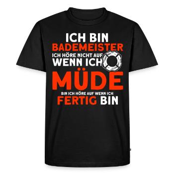Sauveteur Piscine Sauveteur Sauveteur Sauveteur - T-shirt Premium bio Homme - noir - Devant - Nico (187cm)
