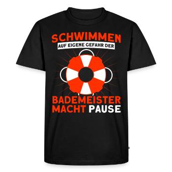 Sauveteur Piscine Sauveteur Sauveteur Sauveteur - T-shirt Premium bio Homme - noir - Devant - Nico (187cm)