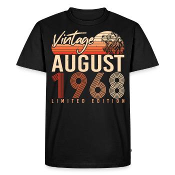 1968 August Retro - Men's Premium Organic T-Shirt - black - Front - Nico (187cm)