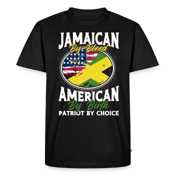 Jamaïque Jamaican Pride Drapeau jamaïcain - T-shirt Premium bio Homme - noir - Devant - Nico (187cm)