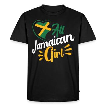 Jamaïque Jamaican Pride Drapeau jamaïcain - T-shirt Premium bio Homme - noir - Devant - Nico (187cm)
