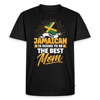 Jamaïque Jamaican Pride Drapeau jamaïcain - T-shirt Premium bio Homme - noir - Devant - Nico (187cm)