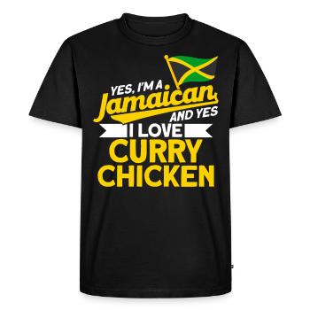Jamaïque Jamaican Pride Drapeau jamaïcain - T-shirt Premium bio Homme - noir - Devant - Nico (187cm)